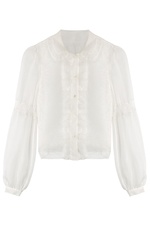 Silk Blouse with Lace by Alberta Ferretti