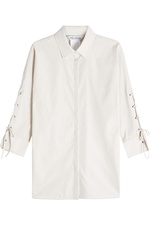 Cotton Shirt with Lace-Up Sleeves by Max Mara