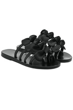 Hara Sandals with Satin Bows and Leather by Ancient Greek Sandals