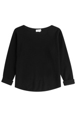 Cropped Boatneck Cashmere Pullover by Vince