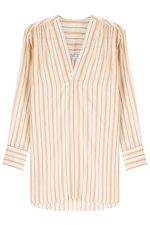 Cotton-Silk Striped Tunic by Helmut Lang