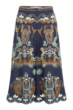 Beaded Linen Culottes by Valentino