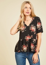 Plentiful Panache Floral Top by Hello Miss