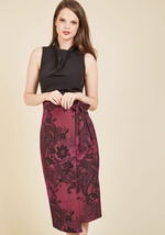 Sleek Supervisor Sheath Dress in Paisley by Closet - UK