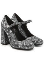 Glitter Mary Jane Pumps by Karl Lagerfeld