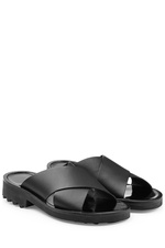 Bartt Leather Sliders by Robert Clergerie