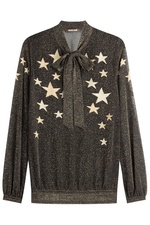 Star Printed Lurex Blouse by Roberto Cavalli