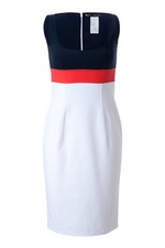 Color Block Cotton Cocktail Dress by Dsquared2