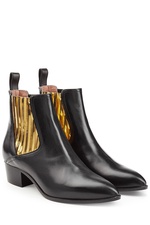 Leather Chelsea Boots with Metallic Insets by L'Autre Chose