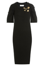 Virgin Wool Dress with Embroidered Motifs by Sonia Rykiel