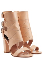 Felicite Block Heel Leather Sandals by Laurence Dacade