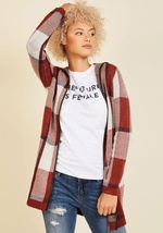 Premiere Watch Party Plaid Cardigan by Vero Moda