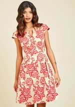 Belle Beginnings A-Line Dress in Roses by Appareline Inc