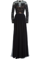 Embellished Silk Floor-Length Evening Gown by Elie Saab