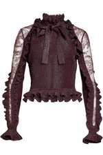 Pullover with Metallic Thread and Lace by Elie Saab