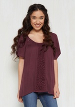 Park! Who Goes There? Top in Burgundy by East End Apparels