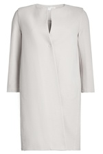 Collarless Textured Coat with Cotton by Harris Wharf London