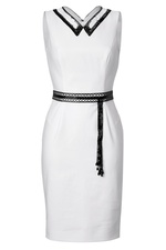 Sheath with Beaded Collar and Belt by L'Wren Scott
