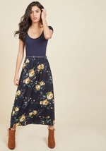 Savvy Storyteller Midi Dress by YELLOW STAR