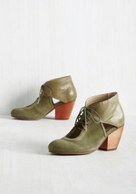 Benefit of the Clout Leather Heel in Pumpkin by Footwear Unlimited, Inc. - Latigo