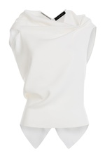 Wool Crepe Top with Open Back by Roland Mouret