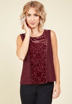 Spiffy Studies Sleeveless Top in Oxblood by Appareline Inc