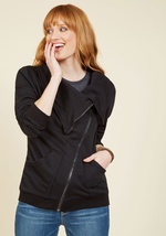 Make this morning&rsquo;s outdoor brunch even more enjoyable with this fern-green jacket! Crafted from a cotton-blend knit, this pocketed piece keeps you comfy and relaxed as you catch up with friends over coffee and scones. by 