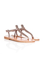Metallic Leather Sandals by K.Jacques