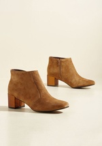 You Grew My Mind Suede Bootie in Fawn by Poetic Licence