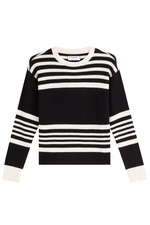 Striped Cashmere Pullover by Frame Denim