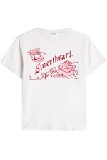 Sweetheart Printed Cotton T-Shirt by RE/DONE