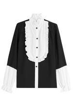 Blouse with Ruffled Bib by Anna Sui