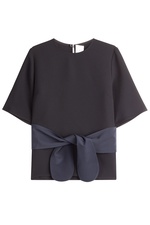 Crepe Top with Silk Sash and Bow by Victoria Victoria Beckham