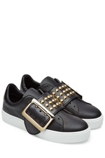 Platform Sneakers with Stud Embellishment by Burberry