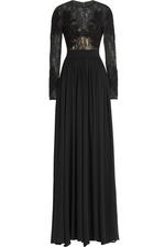 Embroidered Floor Length Gown with Lace and Silk by Elie Saab