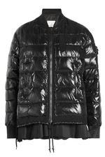 Down Jacket with Pleated Hem by Moncler