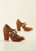 Uplift the Curtain Heel in Caramel by Restricted Footwear
