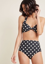 Inspired by our favorite beach party film, this rich red swimsuit bottom is flattering on many body types. Designed by the iconic Esther Williams to feature whimsical ivory polka dots, a high waist, and an updated, smooth silhouette, this ModCloth-exclusi by E35006P