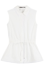Sleeveless Cotton Top with Drawstring Waist by McQ Alexander McQueen