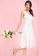 Embodied Elegance Lace Dress in White by Wendy Bird