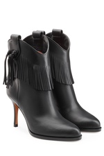 Leather Boots with Fringe by Valentino