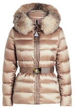 Tatie Down Jacket with Fur-Trimmed Hood by Moncler
