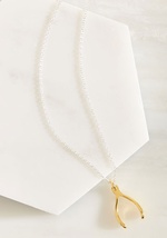 A Wishbone Come True Necklace in Gold by HCR Trading LTD - Reeves & Reeves