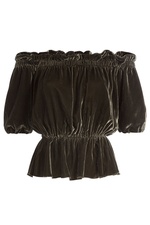 Velvet Bardot Top with SIlk by Warm