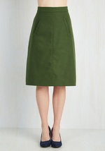 Aptitude for Anthropology A-Line Skirt in Wine by Pink Martini