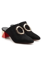 Pleione Leather and Suede Mules by Neous