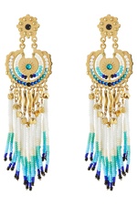 Apache Small 24kt Gold-Plated Chandelier Earrings by Gas Bijoux