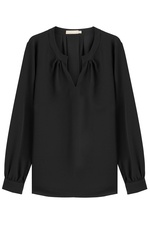 Silk Blouse with Open Collar by Michael Kors