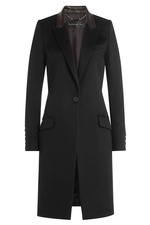 Wool Coat with Leather Collar by Barbara Bui