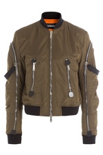Bomber Jacket with Zippers by Dsquared2